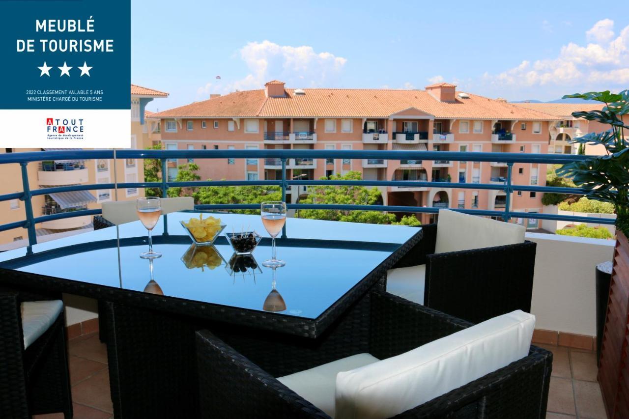 Port-Frejus, Le Paladien, Appartement 2 Pieces Climatise, Terrasse & Parking Bagian luar foto